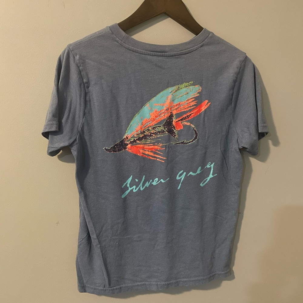 Blue Gray Reel Thing Boys Tee Shirt